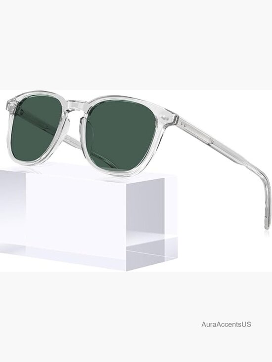 Retro Polarized UV Protection Acetate Sunglasses Small/Medium Face Handcrafted main image 6